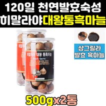 히말라야 대왕 명품 발효 통흙마늘 통흑마늘 500 2통 프리미엄 500g 대용량