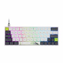 EPOMAKER SKYLOONG SK64 64 키 핫 스왑 가능 기계식 키보드 RGB 백라이트 PBT 키캡 윈도우맥게임용 화살표 키(게이트론 옵티컬 브라운 팬더), Gateron Optical Brown_Panda