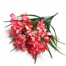 감성 조화 freesia 실난 프리지어 핑크(28송이 1단 55cm) 실난과 프리지어의 상큼한 조화 고퀄리티 실크플라워 꽃다발 스냅촬영 소품 후리지아(8단이상 주문배송)