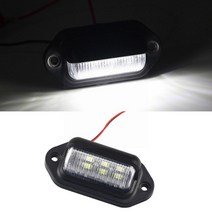 스탠다드메카닉 중장비 부품 6led 트럭 번호판 가벼운 자동차 트럭 승객 라이트 사이드 트레일러 12-24v 테일 라이트화물 단계 램프 전구 suv rv van boat DIY, 해외발송지, 하얀