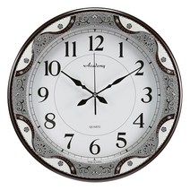 무소음 벽시계 400 파이 에폭시 링 D-412, 월넛