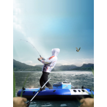 낚시보트 고무 패들 레프팅 물놀이 배스보트, 4인용