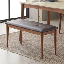 소티디자인 카리노 원목 2인 벤치 식탁의자 - 월넛, 단품