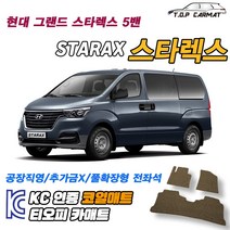 현대 그랜드 스타렉스 5밴 확장형 코일매트 차량용 바닥매트 티오피카매트, 1열+2열(확장형), 모카브라운, 그랜드 스타렉스 5밴 [2007~]