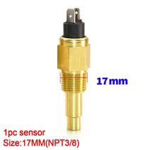 해양 디젤 엔진 인보드 선외 계기판 5 게이지 세트 85MM GPS 속도 타코미터 오일 프레스 연료 전압계 포함, [09] WaterTempSensor 17MM