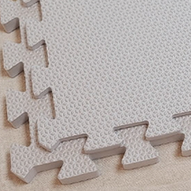 [심플리매트] 60cm*60cm 4장 1세트 1.2m*1.2m 설치 거실 아기 놀이 놀이방 바닥 퍼즐 플레이 유아 매트 셀프 시공, 라이트그레이, 4개