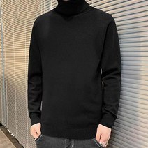 남성용 부드러운 목폴라 니트