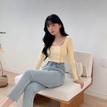 핏앤제이 ㅡ 리아부 크롭가디건코디