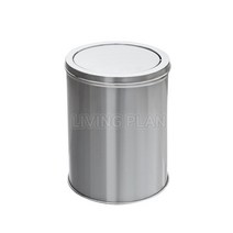 리빙플랜 미니뱅뱅이 스텐휴지통 35L 스텐쓰레기통, 상세페이지 참조