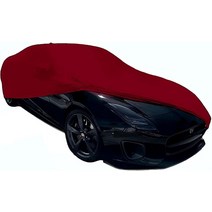 SR1 Performance Ultraguard 스트레치 새틴 실내 자동차 커버 2010-2023 재규어 F-타입 R75 75 R-Dynamic SVR 쿠페 및 컨버터블과 호, Dark Red