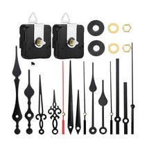 석영 DIY 벽시계 운동 메커니즘 수리 부품 교체 키트 석영 시계 사일런트 메커니즘 운동, 금속, 검은색