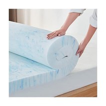 LINSY LIVING 7 6cm(3인치) 트윈 매트리스 토퍼 젤 주입 소용돌이 메모리 폼 침대 토퍼 사이즈 쿨링 패드 CertiPUR-US 인증 트윈 사이즈, Twin_7.6 cm(