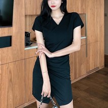 우아한 하객 원피스 오피스룩 블랙 여름 격식 코디