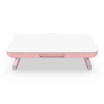 브라보텍 EQUALE AP-2003 M-DESK 모니터받침대, 화이트핑크