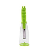 과일 야채 손질 고 질 스테인리스 다기능 저장 타입 필링 칼 보관함 포함 필러 편리한, 01 Green, 01 Green