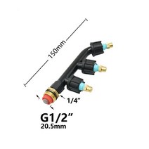 농업 구리 분무 노즐 싱글/더블/3 헤드 정원 잔디 관개 농약 스프레이 스프링클러, 03 G1I2 x 1I4