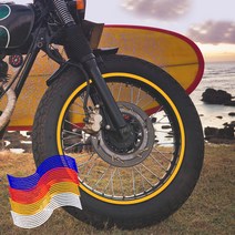 라인컷 반사 휠스티커 림테이프 전기종 오토바이 휠 사이즈 판매, 19인치, 파랑