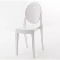 투명 아크릴 홀로그램 의자 고스트체어 플리아체어 군데, 화이트