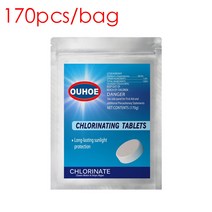 수질관리 수질정화장치 수질정화염소 정제 수영장 스파 온수 욕조 작은 소독 알약 파이프 청소 물 170 피, 한개옵션0