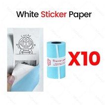 화이트 컬러 스티커 라벨 감열지 롤 프린터 및 영수증 빌 용지, 06 10Rolls WHSticker