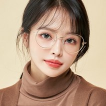 멜라크메 동글이 라운드 자외선 블루라이트 차단 안경 골드 안경테