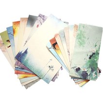 Winrase Set of 32 Chinese Ink Painting Classical Style Design Writing Stationery Paper with 16 Envel, 1
