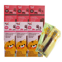 짱죽 쌀눈 어린이 육포 한우 30g x 3p + 오리지널 30g x 3p 세트, 한우+돼지고기, 31세트