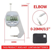 디지털 두께 게이지 측정 도구 전자 두께 측정기 종이천의 두께 측정, 0-20mm B Thickness