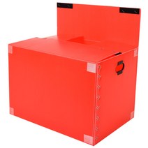 뉴프라테크 이사박스 5호(고급벨크로형)-5개묶음 [필라멘트 벨크로테이프 부착 박스] 포장 택배 수납 플라스틱, 빨강, 5개