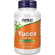 NOW Supplements 유카(Yucca spp.) 500 mg 4:1 농축액 허브 보조제 100 /Herbal추출물, 0-4780