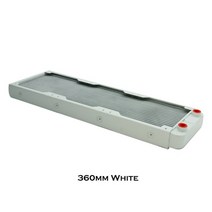 g14 알루미늄 라디에이터 pc 수냉 컴퓨터 케이스 gpu cpu ram 쿨러 팬 방열판 608090120240360mm 블랙화이트, 360 화이트