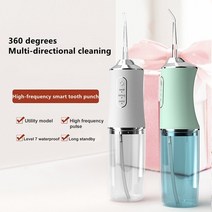 아쿠아픽 구강세정기 세척기 물치실 물양치 치아 치간 세척기, 하얀