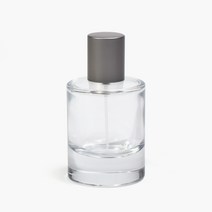 새로핸즈 클램프 타입 유리 향수공병 실린더 투명 무광 실버 50ml, 단품