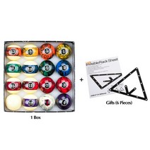 당구 공 용품 Axd 16pcs 풀 세트 57.2mm 수지 대리석 패턴 풀 스틱 재료, A