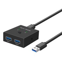 키보드 마우스 프린터 스캐너용 USB 장치 1개를 공유하는 새로운 USB 3.0 스위치 선택기 2대의 컴퓨터 5Gbps 속도