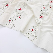 면20수 광목 자수원단] 로즈데이 플라워