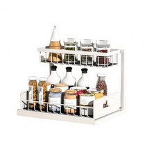 대용량 강력한 하중 탄소강 정리대 주방 싱크대 아래 서랍 유형, WHITE