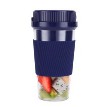 버티컬믹서 반죽기 스탠드 믹서기휴대용 스무디 블렌더 Usb 충전 무선 과일 주스 컵 250ml 푸드 믹서 용, 01 blue