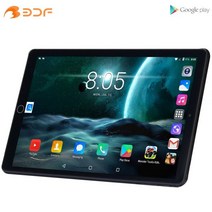 대화면 태블릿신제품 10.1 인치 태블릿 Pc 쿼드 코어 안드로이드 9.0 구글 플레이 3G 통화 전화 와이, 05 금, 03 Add 64GB TF Card