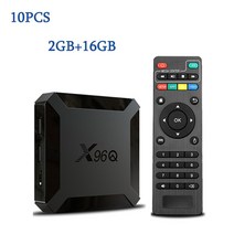 스마트 미디어 플레이어 셋톱 박스 안드로이드 100 Allwinner H313 쿼드 코어 2023 X96Q TV BOX 2GB 16GB 4K 로트당 10 개 도매, 8.Au 플러그  10PCS 2G 16G