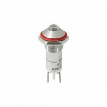 KEM 12V LED 인디케이터 고휘도형 화이트 8x25mm KLHU-08D12-W, 1