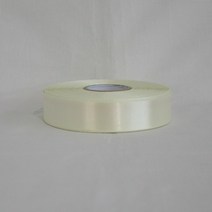 핸드메이크 고밀도 주자 공단 리본끈 25mm x 50Y 60가지 색상, c4 크림색