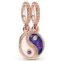 외발자전거 과달루페의 처녀 분할 가능한 음양 스쿠터 클립 펜던트 참 925 스털링 실버 비드 맞춤 패션 팔, 02 P-D-3649