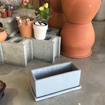 BK모던 시멘트화분 옆이넓은 직사각 37x13x16cm