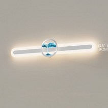 AOSONG 현대 모래 시계 메이크업 램프 Led 3 색 욕실 장치 심플한 골드 화장대 거울 전면 벽 조명, White and Blue, CHINA, 110V + 3 colors+L60cm