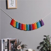 무지개 월행잉 마크라메 드림캐쳐