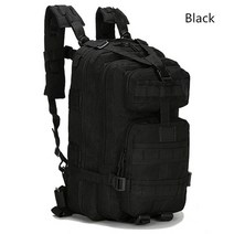 25-30l 800d 나일론 방수 야외 swat 전술 배낭 군사 하이킹 캠핑 스포츠 배낭 여행 트레킹 낚시 가방, 검은색