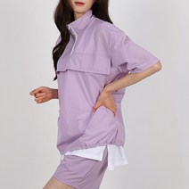 순이들 여성 반집업 아노락 반팔 반바지 세트
