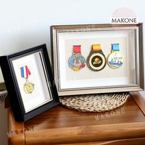 기념 훈장 메달 액자 케이스 인테리어 프레임, [50 x 23cm] 5개_은
