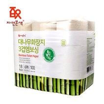 자연본색 환경친화 먼지없는 대나무화장지18롤, 18개입, 1개